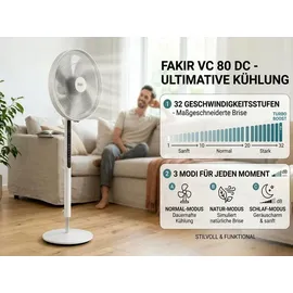 Fakir VC 80 DC 17 cm Standventilator Weiß