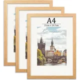luxuskollektion Bilderrahmen Eichenoptik A4 21x29,7 cm 3 St.