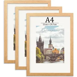 luxuskollektion Bilderrahmen Eichenoptik A4 21x29,7 cm 3 St.