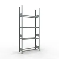 Schulte Reifenregal Stahl verzinkt 275x120x40 cm silber 4 Ebenen
