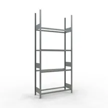 Schulte Reifenregal Stahl verzinkt 275x120x40 cm silber 4 Ebenen