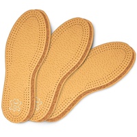 3 Paar Schuheinlagen-Set Kaps Pecari Cork Premium | Aus Hochwertigem Pflanzlich Gegerbtem Schaffellleder und Natürlichem Kork | Elegant und Bequem | Verschiedene Größen (Women / 4 UK / 37 EUR)