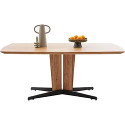 Esstisch MCA LIVING "Creston Esstisch", beige (naturfarben, naturfarben, schwarz, naturfarben), B:180cm H:77cm T:100cm, Akazie massiv natur lackiert, Tische
