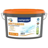 swingcolor Mix Wandfarbe Arktisweiß zum Mischen lassen  (Basismischfarbe 4, Matt, 5 l, Konservierungsmittelfrei)