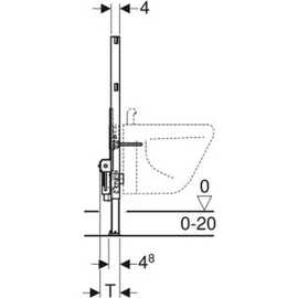 Geberit Duofix Wand Bidet 82 cm für Einlocharmaturen