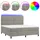 vidaXL Boxspringbett 180 x 200 cm Hellgrau