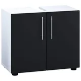VCM Waschbeckenunterschrank Flandu 60 x 50,7 cm Schwarz/Weiß