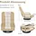 Costway Relaxsessel Bodensessel Beige/Weiß