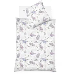 fleuresse Bettwäsche Bed Art S 135 x 200 cm Satin Violett Flieder
