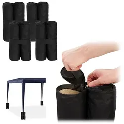 relaxdays Pavillon Gewichte 4er Set, 43x56x2 cm