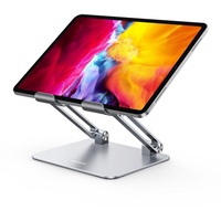 UGREEN Schreibtischklappständer Tablet Stand Halterung für Tablet Silber Tablet-Ständer silberfarben