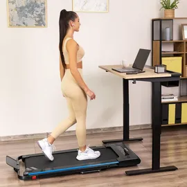 gymtek Gymtek® Laufband für Zuhause, Walking Pad Treadmill bis 110 kg, 10 km/h - Klappbar, 6 Trainingsprogramme, LCD-Display - Fitness, Home Gym - Schwarz