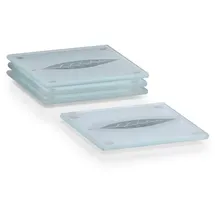 Zeller Untersetzer transparent 10,0 x 10,0 cm 4-tlg., 4 St.