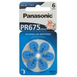 60x Panasonic Worldwide PR675 Blau PR44 Hörgerätebatterien 10x6er Blister