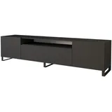 altdecor ELIO Lowboard 200 cm Schwarz Holz