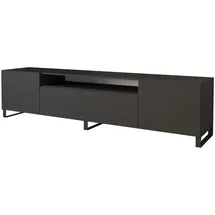 altdecor ELIO Lowboard 200 cm Schwarz Holz