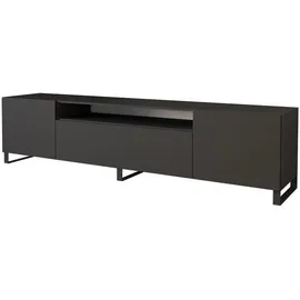 altdecor ELIO Lowboard 200 cm Schwarz Holz