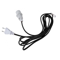 Lampenhalterung für Leuchtsterne - E14 Fassung - textilummanteltes Kabel - 3,50m - schwarzes Kabel