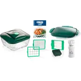 Genius Zerkleinerer »Nicer Dicer Chef inkl. Knoblauch-Schneider G5, Set 10-tlg.«, ermöglichen eine Arbeitserleichterung durch kinderleichte Anwendung grün