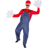 Tectake tectake® Herrenkostüm super Klempner Mario