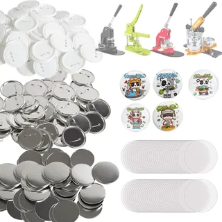 Vevor Buttonmaschine Knopfmachermaschine Zubehör 75mm 500 Stk. DIY Button - Maschine nicht inbegriffen
