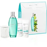 Biotherm Eau Pure Eau de Toilette 100 ml + Body Lotion 50 ml + Shower Gel 50 ml + Kerze Geschenkset