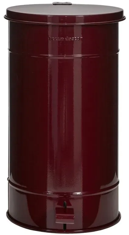 House Doctor Mülleimer HDSono aus Metall, Höhe 48 cm, ∅ 25,5 cm, Bordeaux