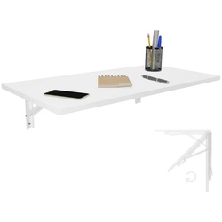 KDR Produktgestaltung Klapptisch 80×40 Wandklapptisch Esstisch Küchentisch Schreibtisch Wand Tisch, Weiß weiß