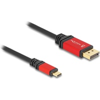 Delock USB Type-C zu DisplayPort Kabel (DP Alt Mode) 8K 30 Hz mit HDR Funktion 1 m rot