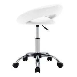 vidaXL Esszimmerstuhl Drehbar Weiß Kunstleder