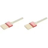thermohauser Backpinsel mit flexiblen Naturborsten - 6 cm Breite und Borstenlänge von ca. 5,5 cm - Küchenpinsel aus Naturhaar (Packung mit 2)