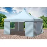 Faltpavillon Faltzelt Pavillon 4x4 Grau Gartenzelt Klappzelt Wasserdicht