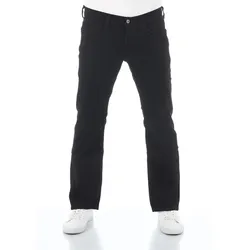 Mustang Herren Jeans Oregon Bootcut Bootcut Schwarz Tiefer Bund Reißverschluss L 36