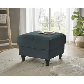 OTTO home Hocker Westminster Microfaser 65 x 50 x 65 cm Blaugrün