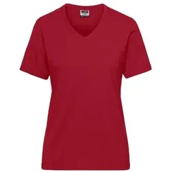 Damen BIO Workwear T-Shirt JN1807, rot, Größe XL - rot - XL