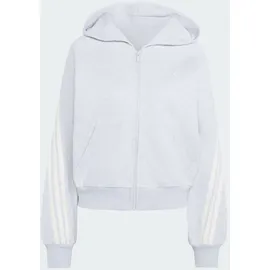 adidas Kit 3-Stripes Full Zip Damen Kapuzensweater, grau