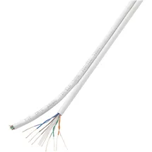 TRU Components Netzwerkkabel U/UTP 8 x 2 x 0.196mm2 Weiß 100 m