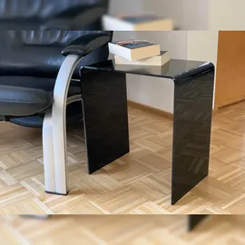 Wonido Hochwertiger Acryl-Glas Beistelltisch/Nachttisch, weiß glänzend, B44 x cm, H cm, Acryl-Glas-Stärke 8 mm