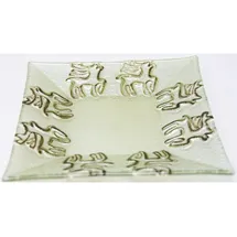 Boltze Servierplatte Platzteller eckig Wintermotiv 18 cm