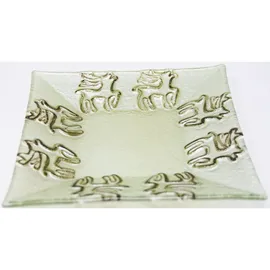 Boltze Servierplatte Platzteller eckig Wintermotiv 18 cm