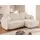 s-style möbel ECKSOFA Candy mit Schlaffunktion Hellbeige Bouclé-Stoff - Ottomane rechts
