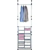 Ruco Teleskopregal, Aluminium/Kunststoff, höhenverstellbar von 250 - 300 cm schwarz|silberfarben