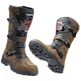 STYLMARTIN Overlander WP wasserdichte Motorrad Stiefel, braun, Größe 39