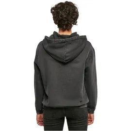 Build Your Brand Acid Washed Oversize Kapuzenpullover Black S