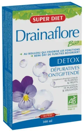 Superdiet Drainaflore Bio Detox Ampullen 20x15ml