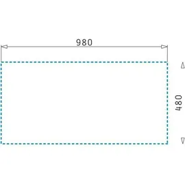 PYRAMIS ALEA PLUS 1B 1D Spüle aus Edelstahl - Ausschnitt 980 x 480 / Edelstahlspüle