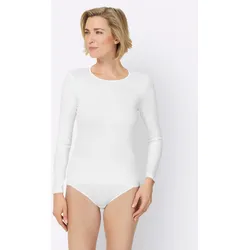 Unterziehshirt NINA VON C., Damen, Gr. 38, Lang, weiß, 100% Baumwolle, Rundhals, Langarm, Unterhemden