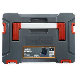 Primaster Systembox unbestückt grau-rot 44 x 31 x 25 cm
