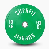 SF SUPRFIT Hantelscheiben Colored Bumper Plate White Logo (einzeln) grün