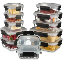 Relaxdays Glasbehälter 1050 ml 12 St.